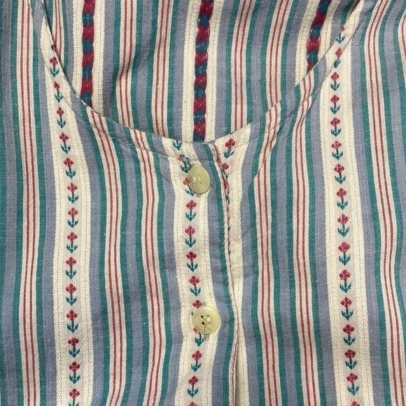 Vintage Northern Reflections Blue Red White Floral Jumper Dress NWT Small - Picture 8 of 9